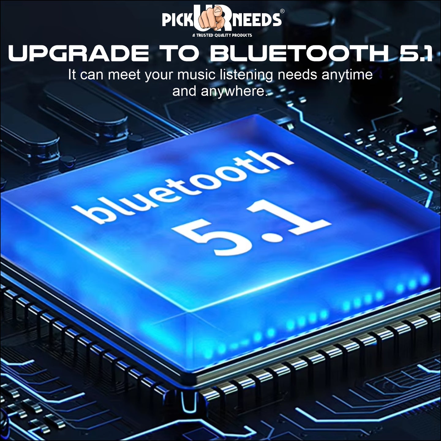 Pick Ur Needs Compact Rechargebale Wireless Speaker, RGB LED, 5W Bluetooth Speaker  (Blue)